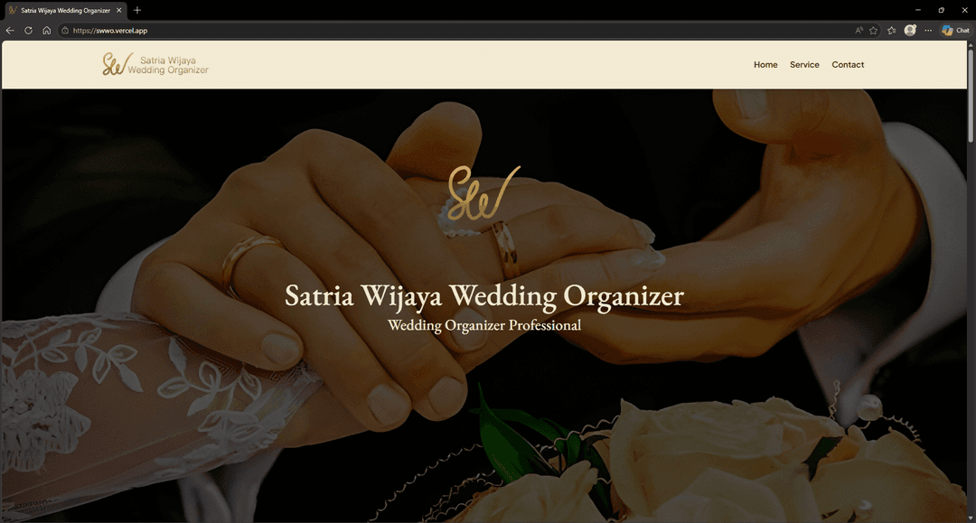 Satria Wijaya Wedding Organizer Landingpage